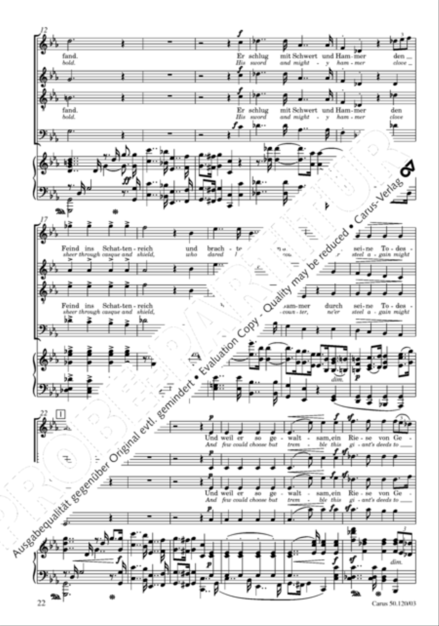 Christoforus + Das Tochterlein des Jairus (Gesamtausgabe, Bd. 9) 4-Part scores gallery preview page 23