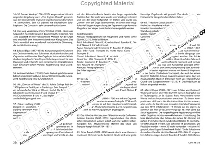 Freiburger Orgelbuch: Stammteil