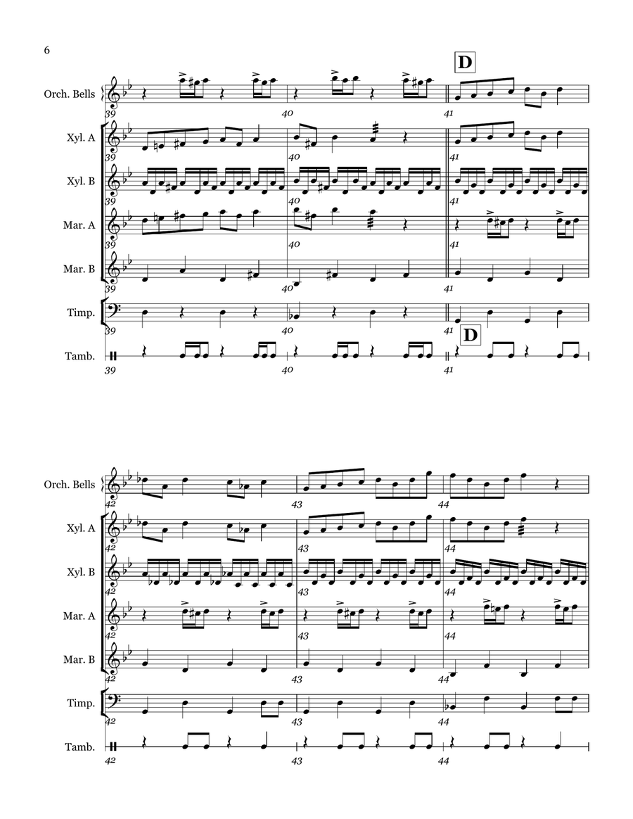 In The Hall Of The Mountain King from Peer Gynt Suite Marimba scores gallery preview page 6
