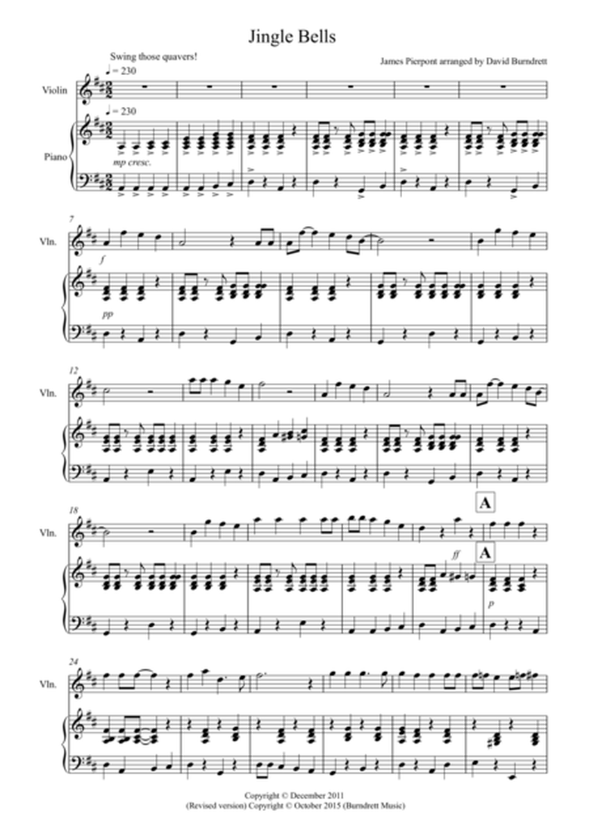 Jingle Bells (Jazzy Style!) for Violin and Piano image number null