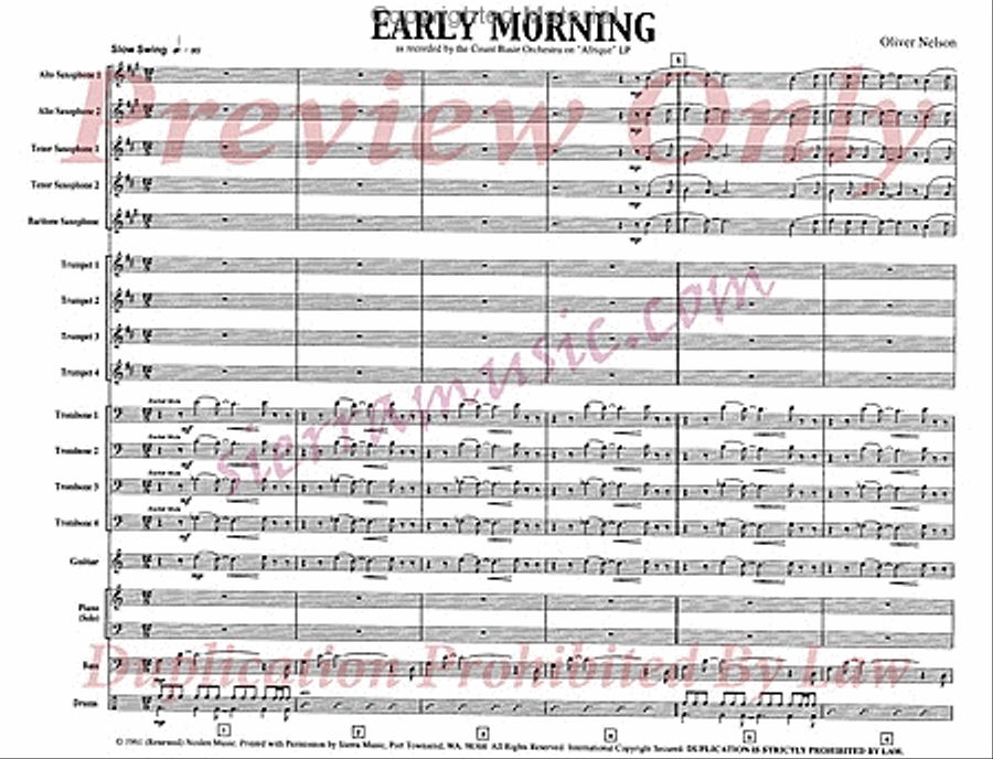 Early Morning (African Sunrise) Big Band scores gallery preview page 2