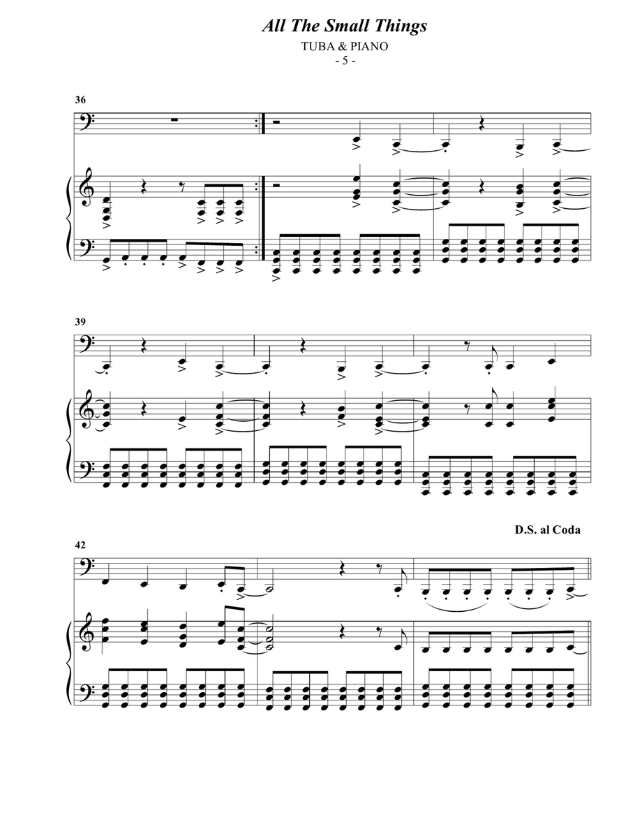 All The Small Things Piano scores gallery preview page 5