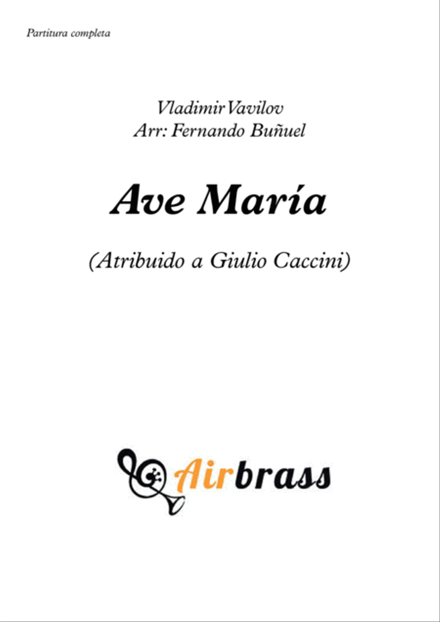 Ave Maria Giulio Caccini Brass Ensemble scores gallery preview page 1