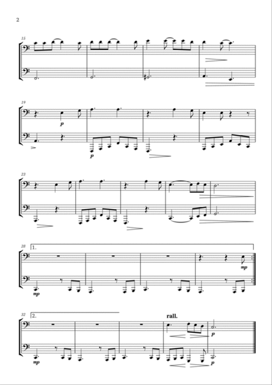Hallelujah Hallelujah Brass Duet scores gallery preview page 3