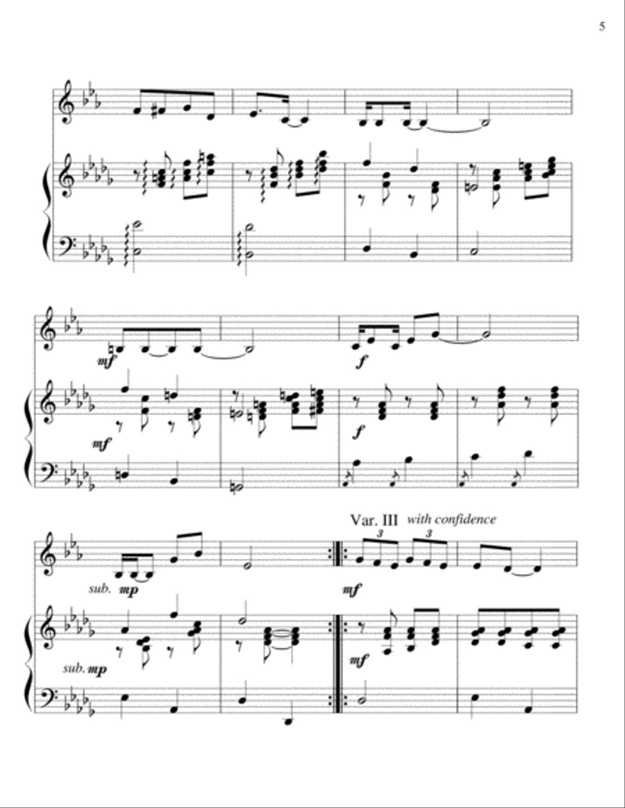 I Love You Truly-Bass clarinet/piano Bass Clarinet scores gallery preview page 5