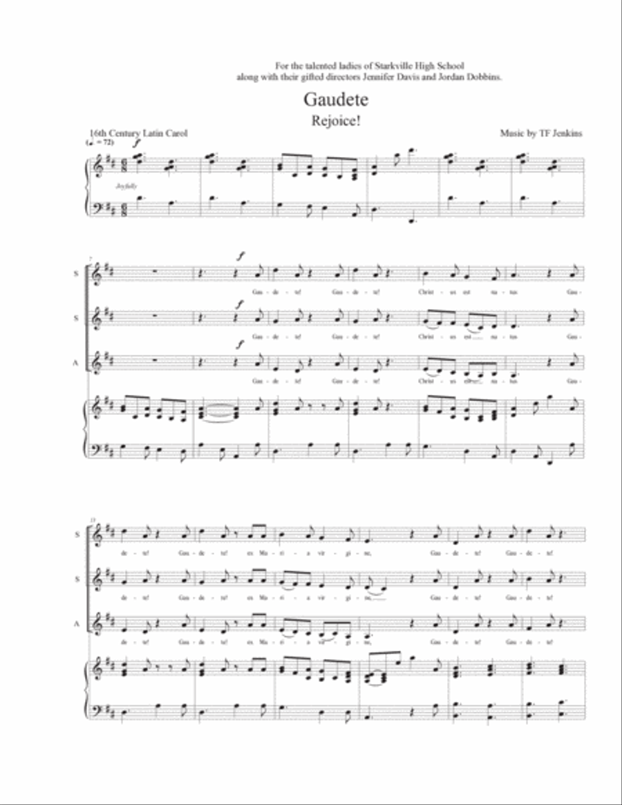 Gaudete SSA scores gallery preview page 2