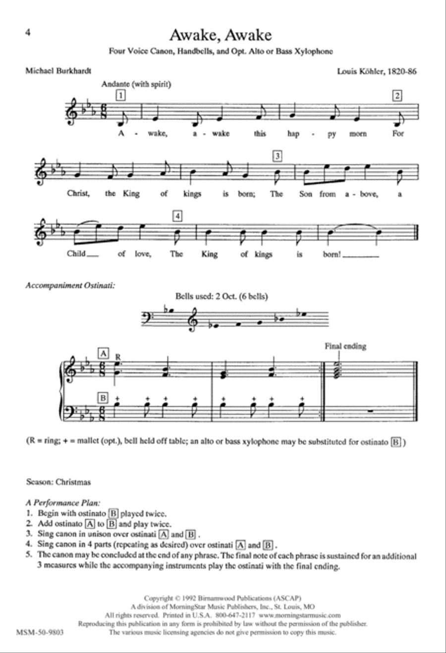 Canons for the Church Year, Set 1 Unison Choir scores gallery preview page 4