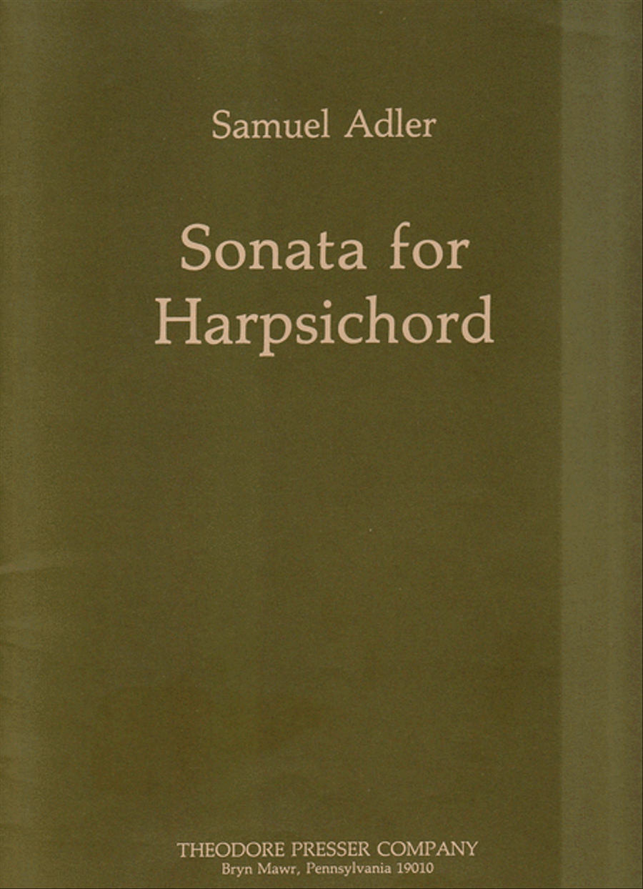 Sonata For Harpsichord Chamber Music scores gallery preview page 1