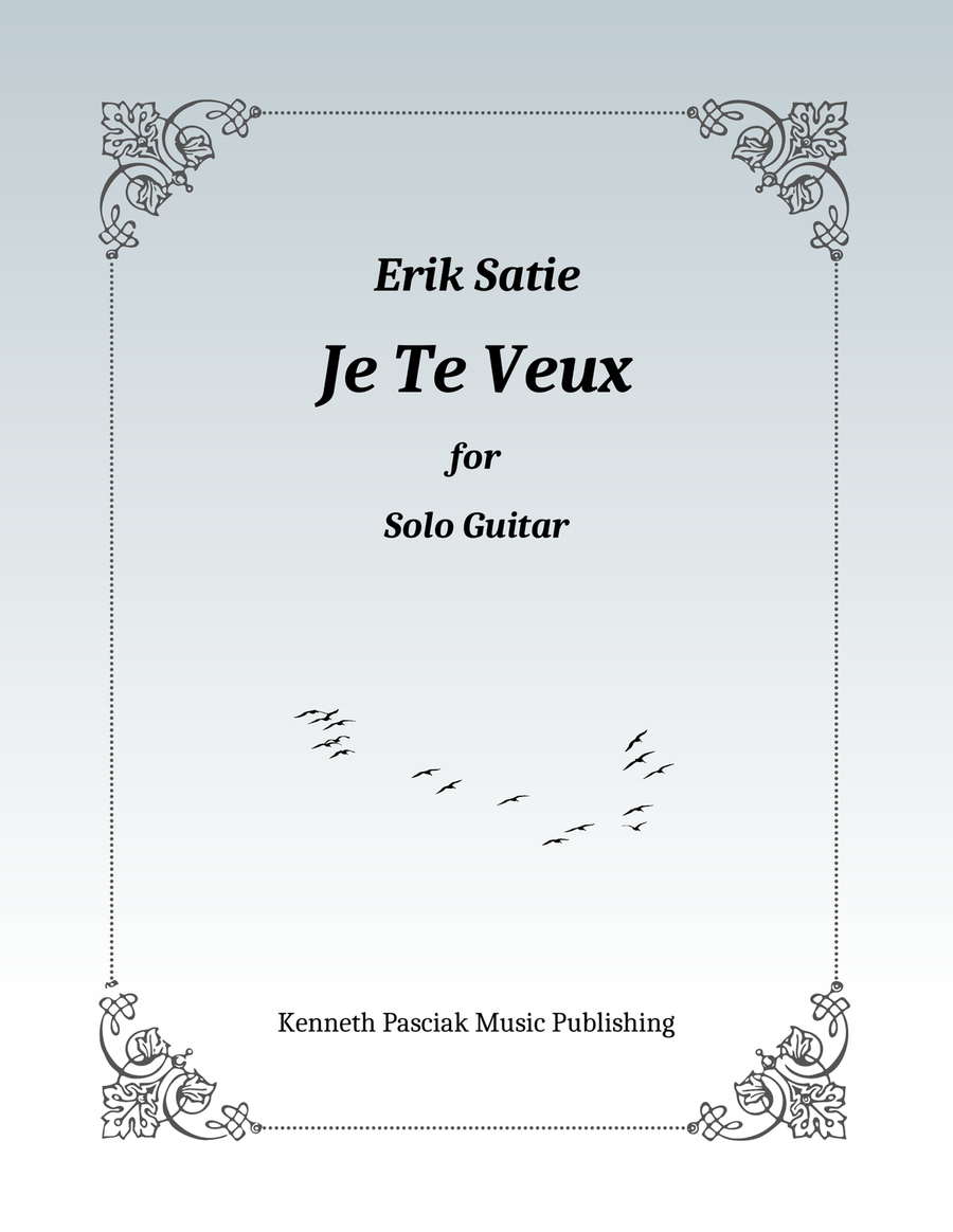 Je Te Veux (for Solo Guitar) Acoustic Guitar scores gallery preview page 1