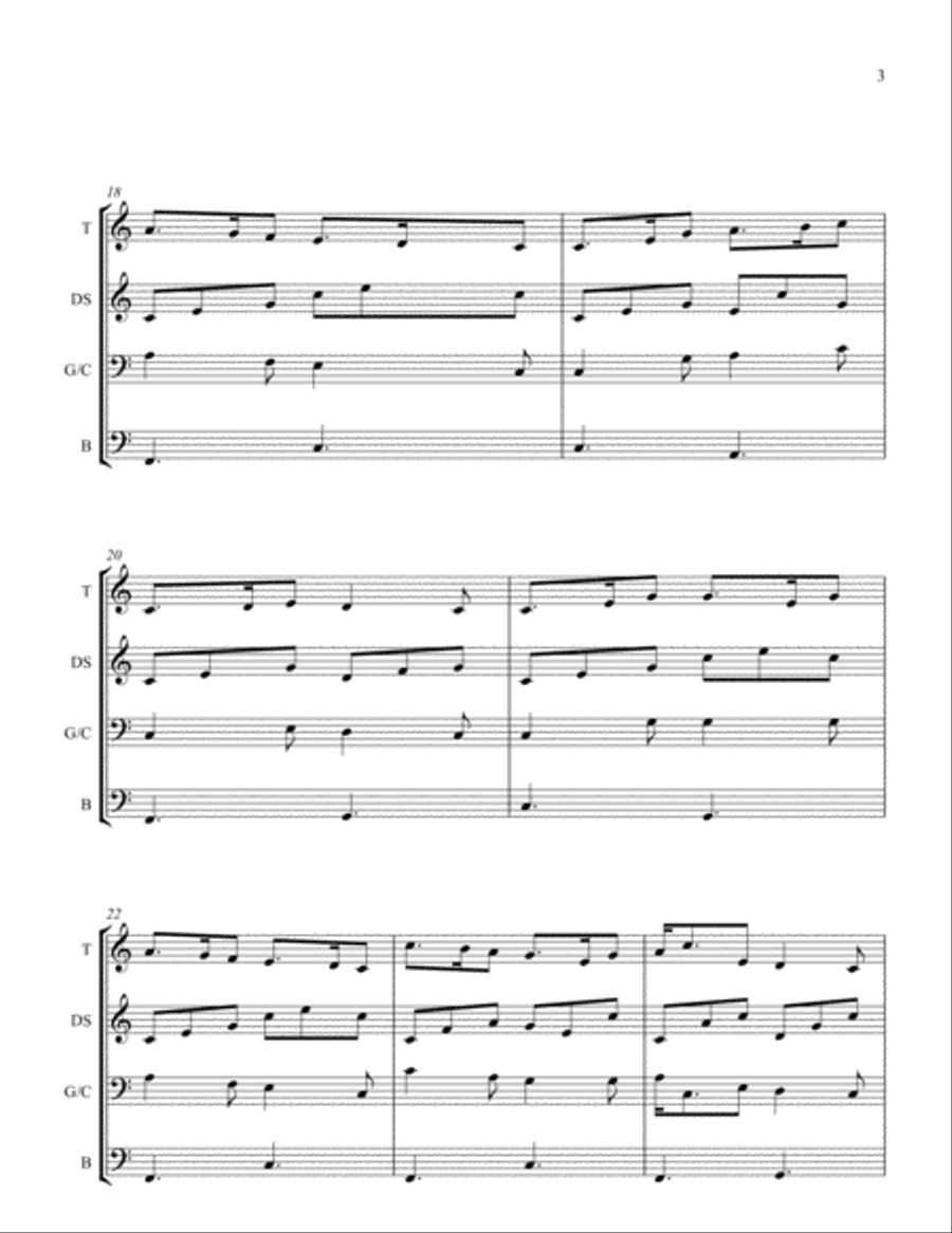 Blue Bonnets an Irish Jig for Steel Band Steel Drum Band scores gallery preview page 3