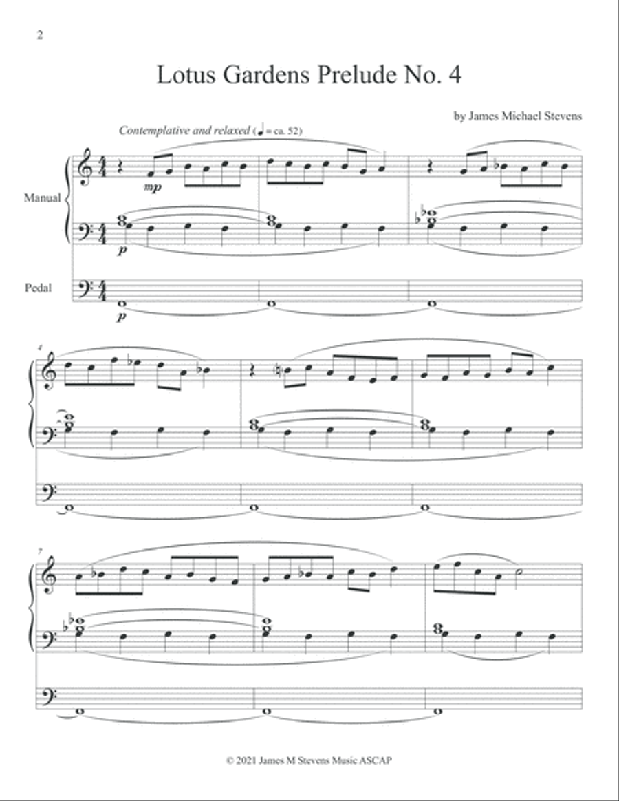 Lotus Gardens Prelude No. 4 Organ Solo scores gallery preview page 2