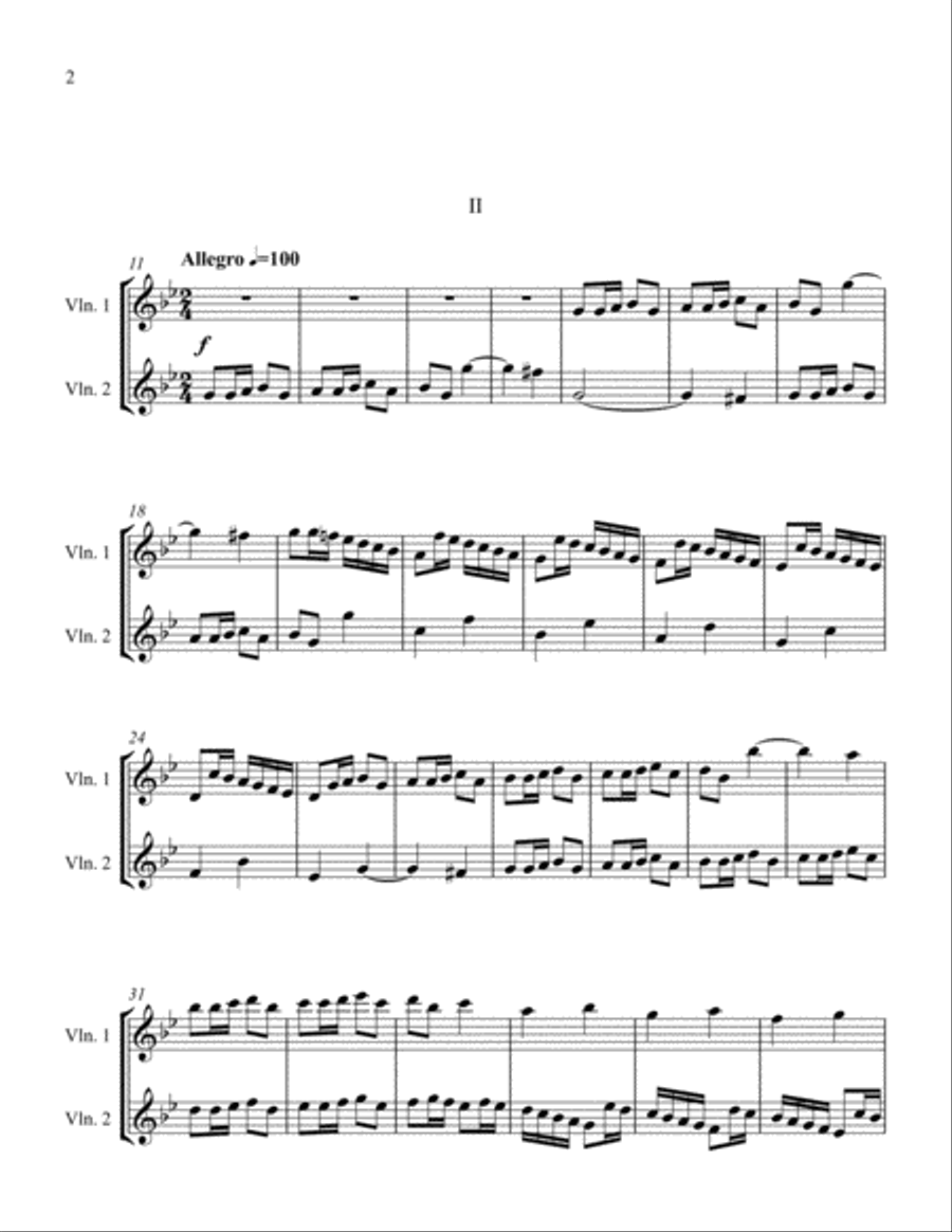 Concerto in G minor for Two Violins String Duet scores gallery preview page 2