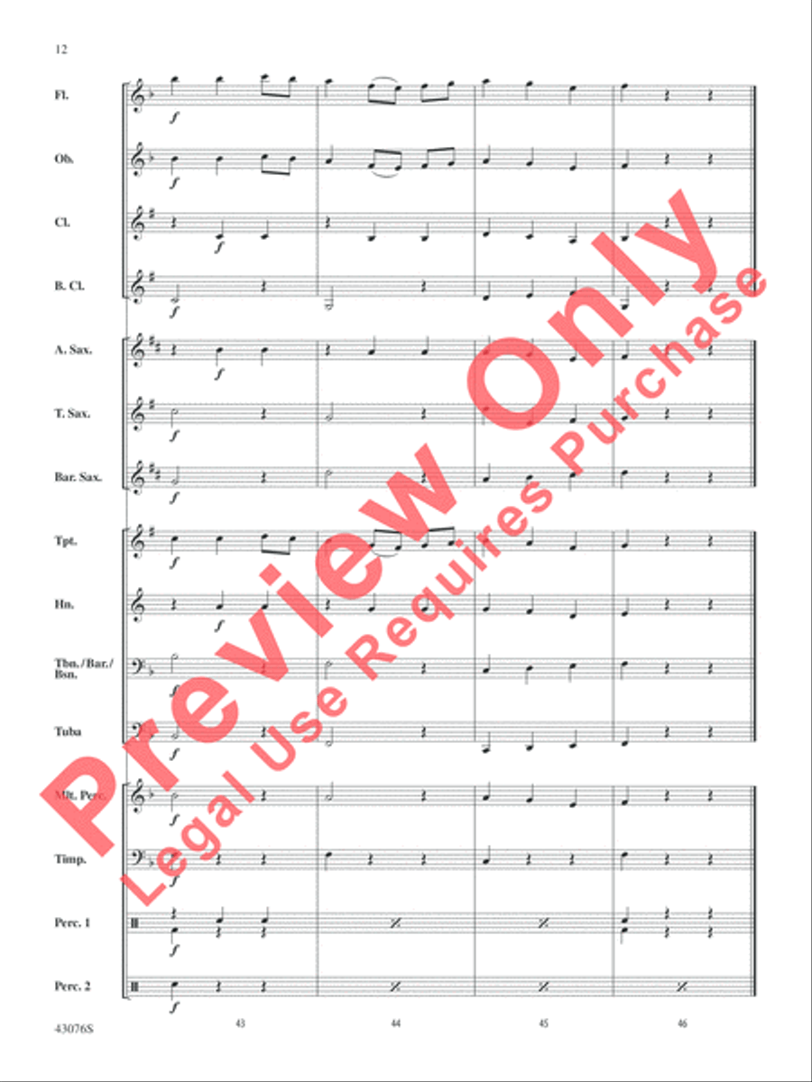Las Mañanitas Concert Band scores gallery preview page 13