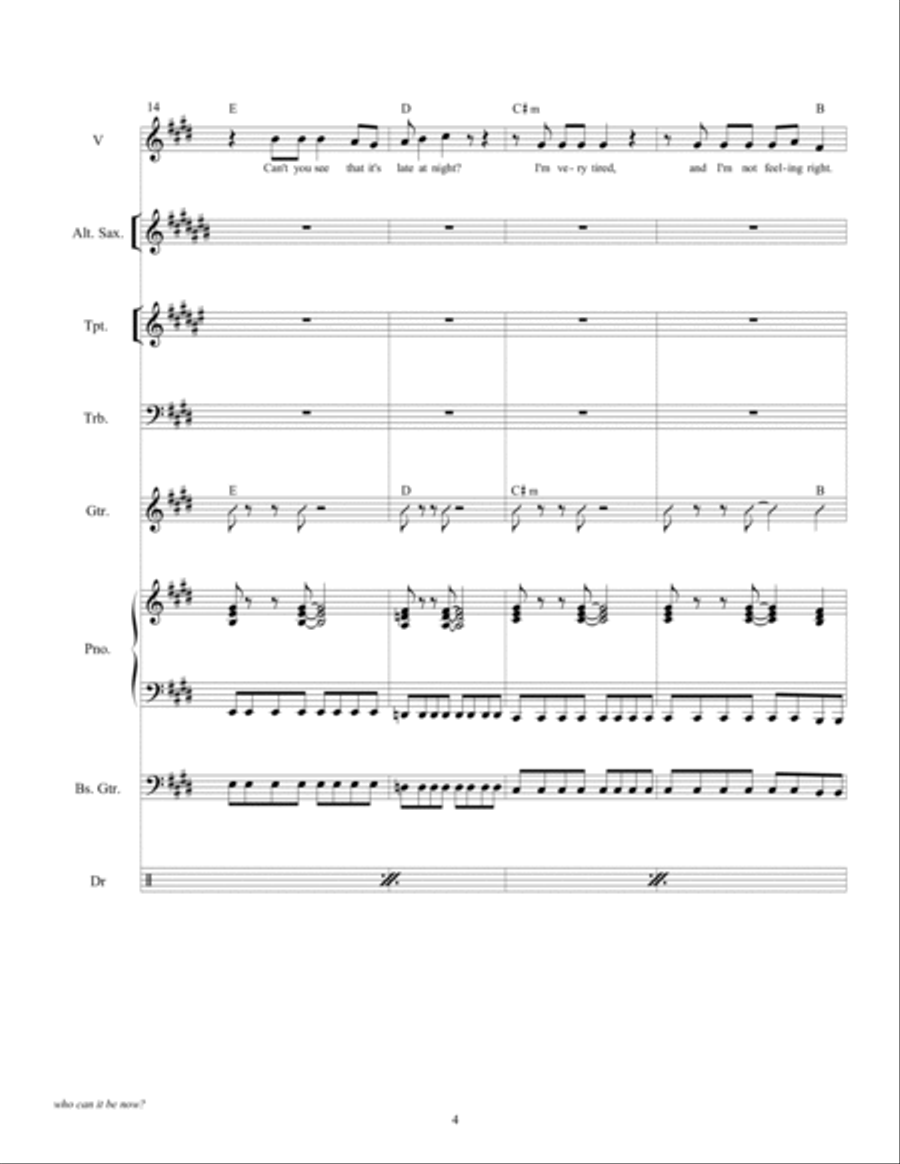 Who Can It Be Now? Small Ensemble scores gallery preview page 6