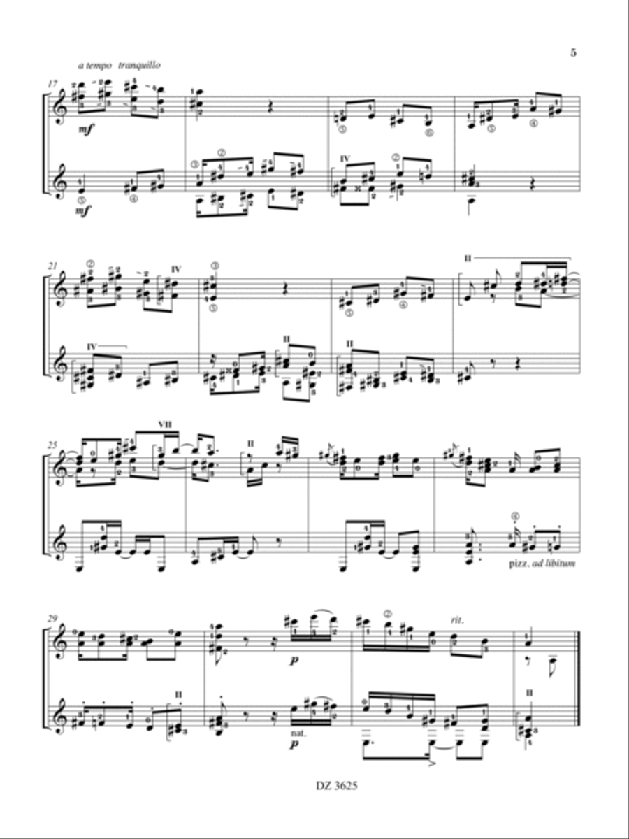 13 Danzas cubanas Classical Guitar scores gallery preview page 6