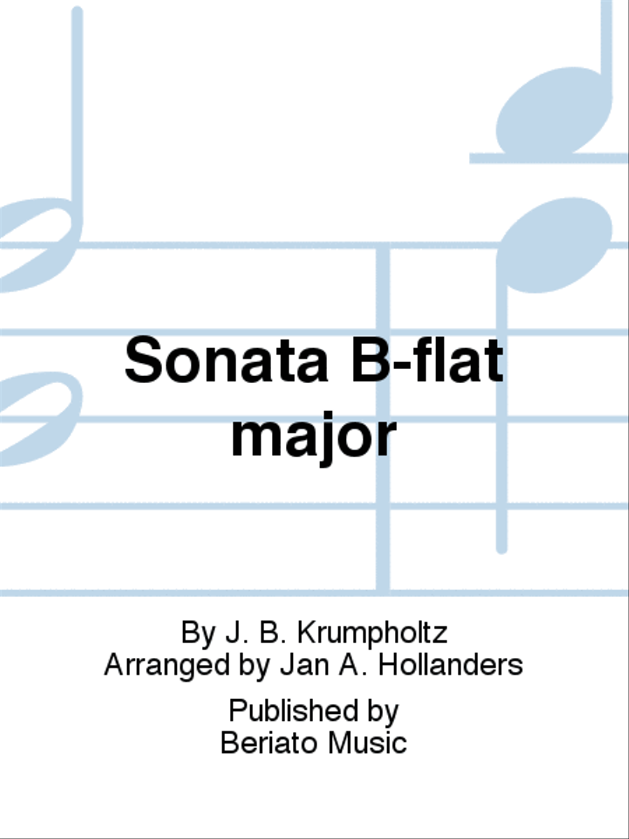 Sonata B-flat major Harp scores gallery preview page 1