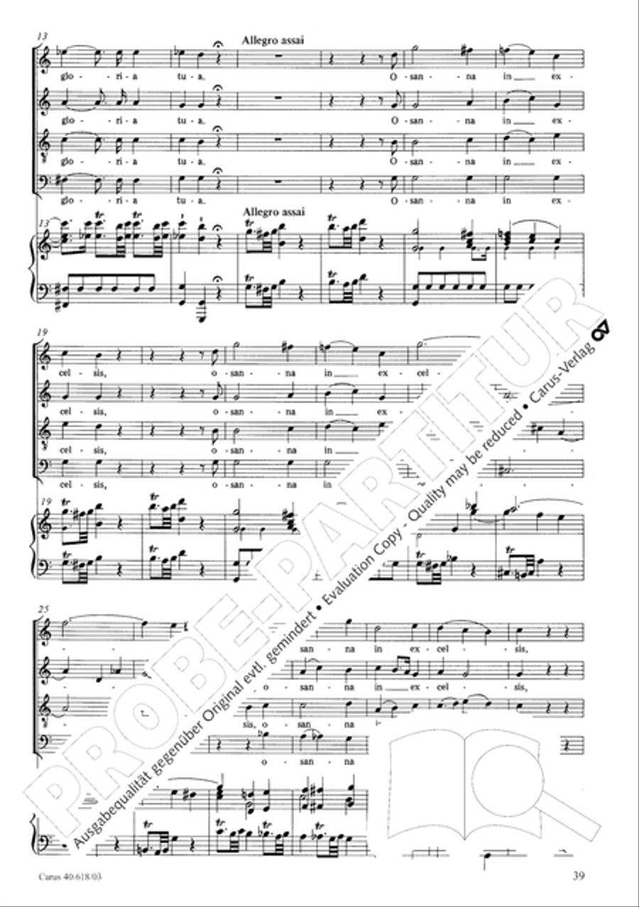 Mass in C (Missa in C) 4-Part scores gallery preview page 40