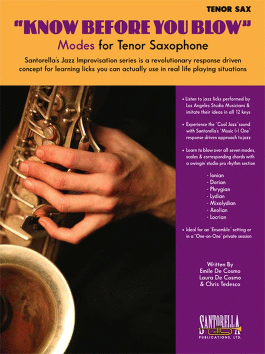 Know Before You Blow Modes Tenor Sax Book/CD