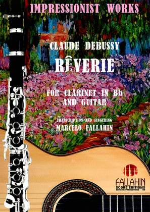 Book cover for RÊVERIE - CLAUDE DEBUSSY - FOR CLARINET IN Bb AND GUITAR