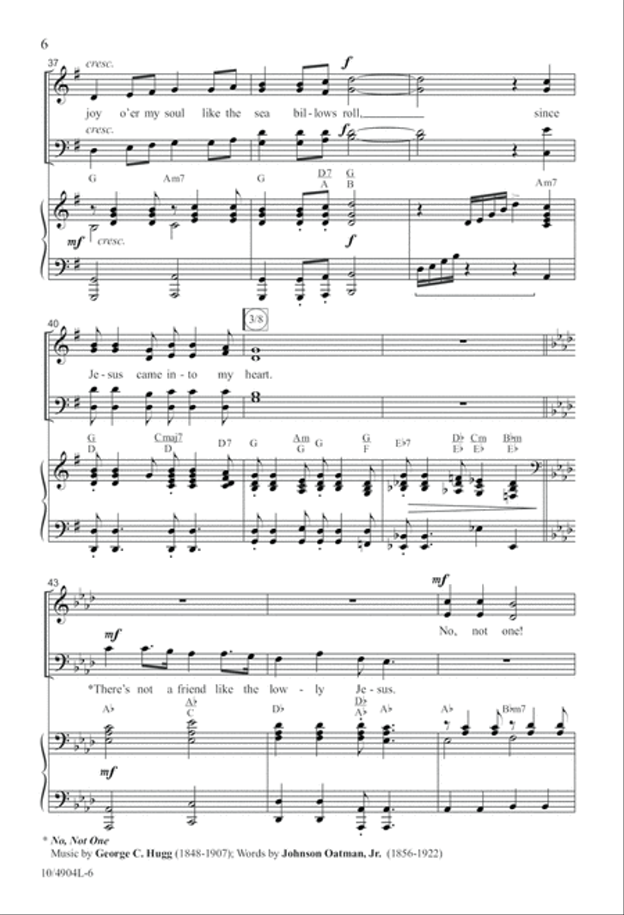 Since Jesus Came Into My Heart 4-Part scores gallery preview page 6