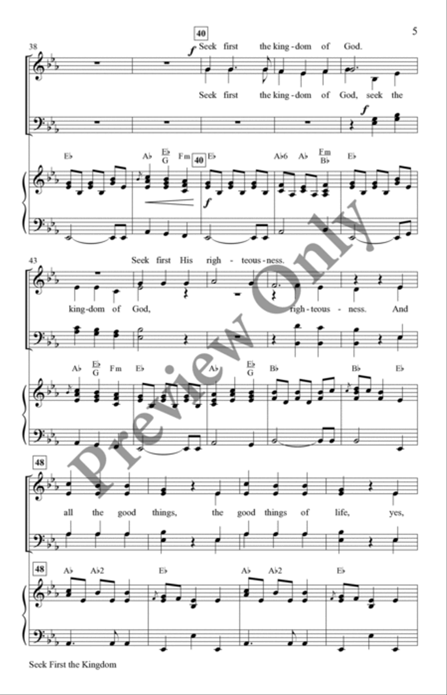 Seek First the Kingdom 4-Part scores gallery preview page 5
