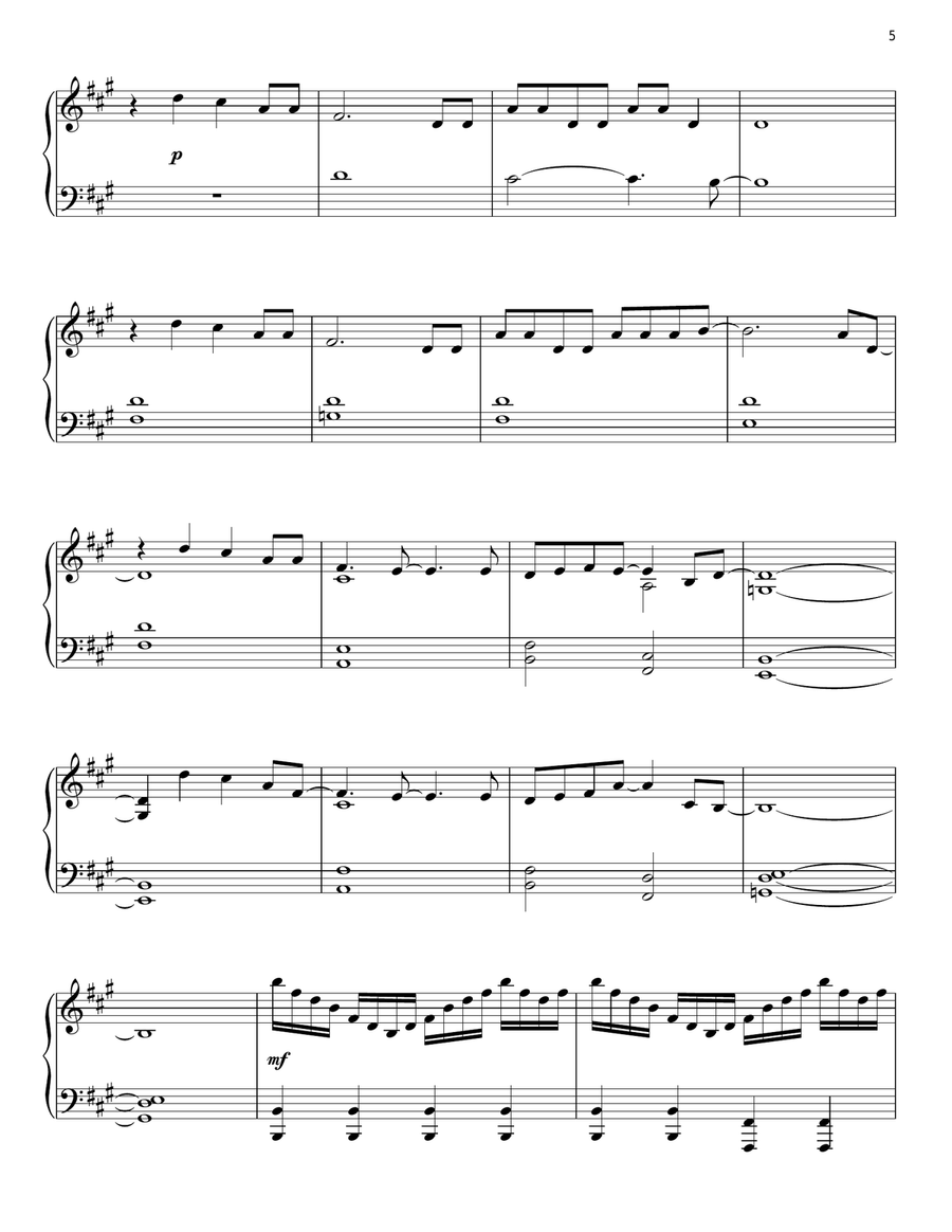 Don't You Worry Child Piano Solo scores gallery preview page 5