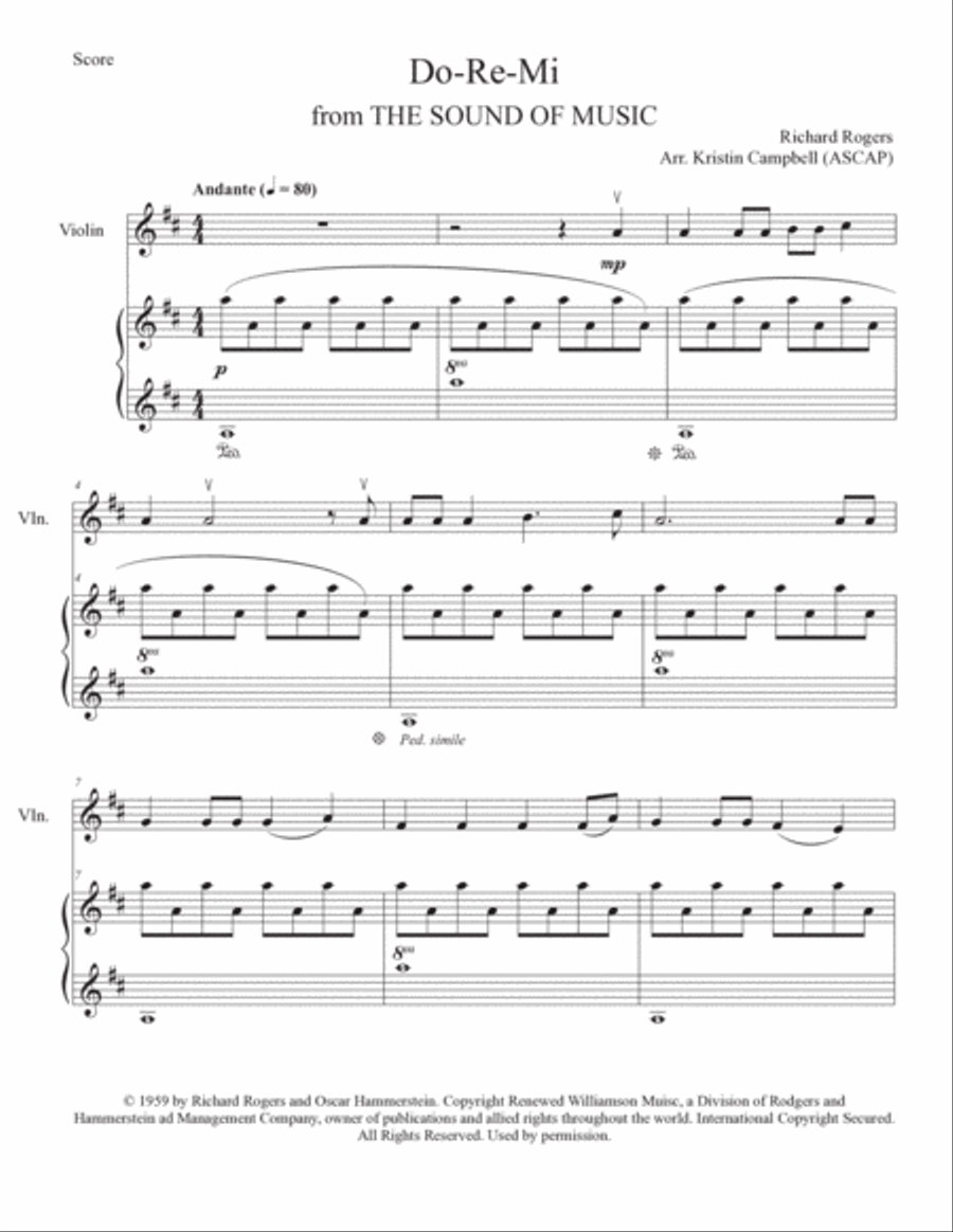 Do-re-mi Violin Solo scores gallery preview page 4