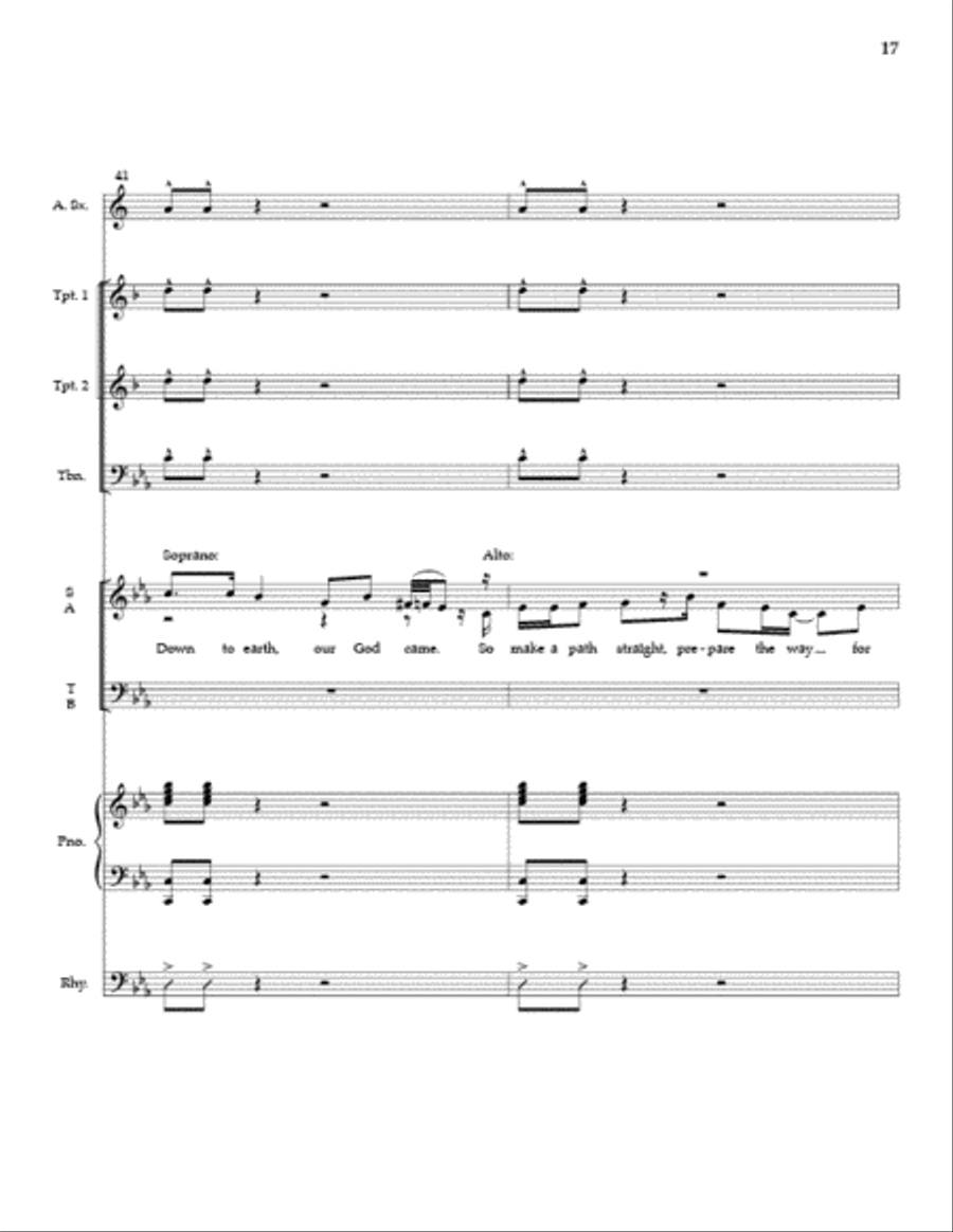 And Suddenly (SATB) Full Score and Parts 4-Part scores gallery preview page 16