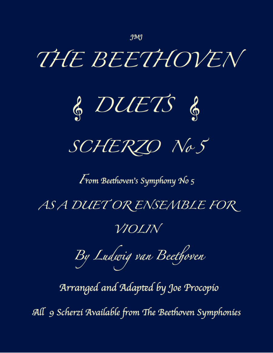 THE BEETHOVEN DUETS FOR VIOLIN SCHERZO NO 5