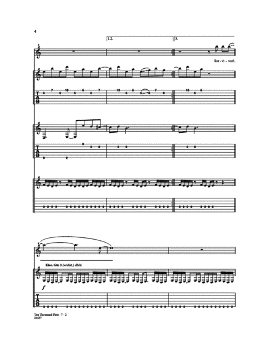 Ten Thousand Fists Ten Thousand Fists Electric Guitar scores gallery preview page 2