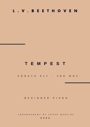 Tempest (3rd mov.) - Easy Piano - W/Chords