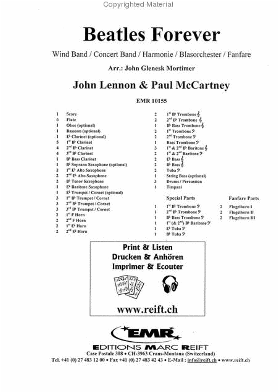 Beatles Forever Concert Band scores gallery preview page 2