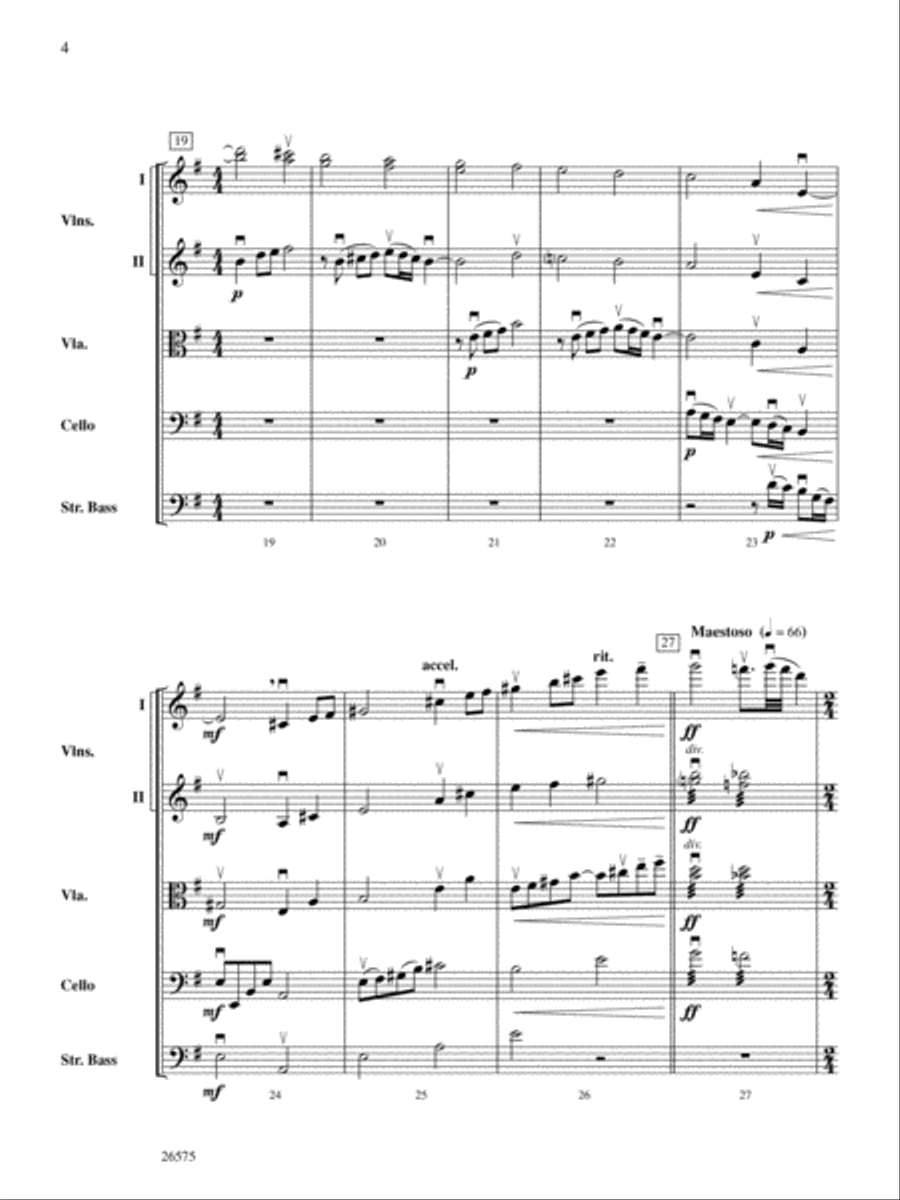 Of Glorious Plumage: Score String Orchestra scores gallery preview page 4