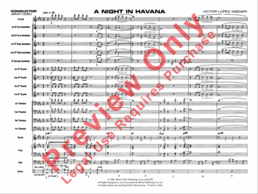 A Night in Havana Jazz Ensemble scores gallery preview page 4