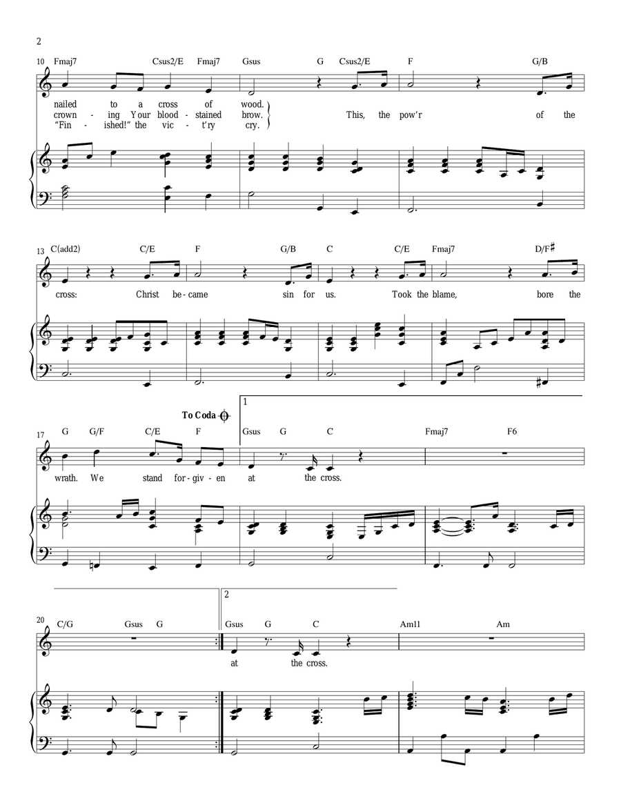 The Power Of The Cross (Oh To See The Dawn) Piano, Vocal scores gallery preview page 2