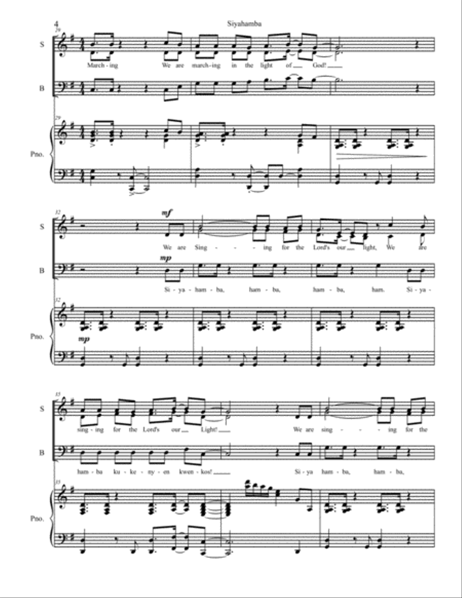 Siyahamba Siyahamba 4-Part scores gallery preview page 4