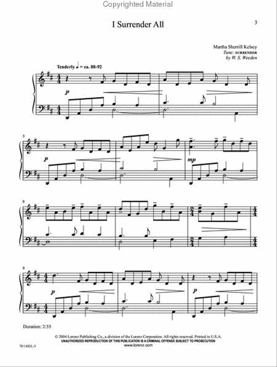 I Surrender All I Surrender All Piano Solo scores gallery preview page 2
