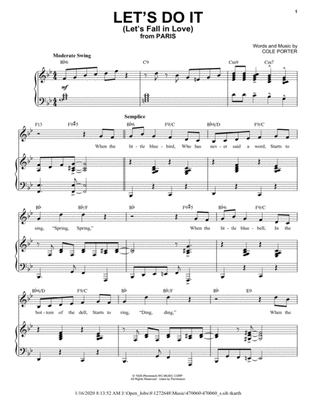 Let's Do It (Let's Fall In Love) [Jazz version] (from Paris) (arr. Brent Edstrom)