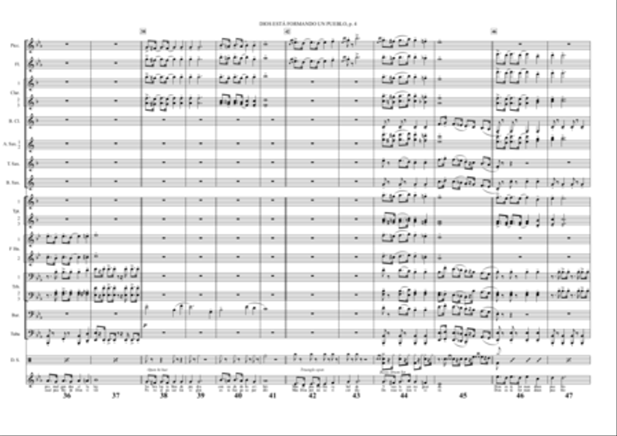 Dios está formando un pueblo Marching Band scores gallery preview page 6