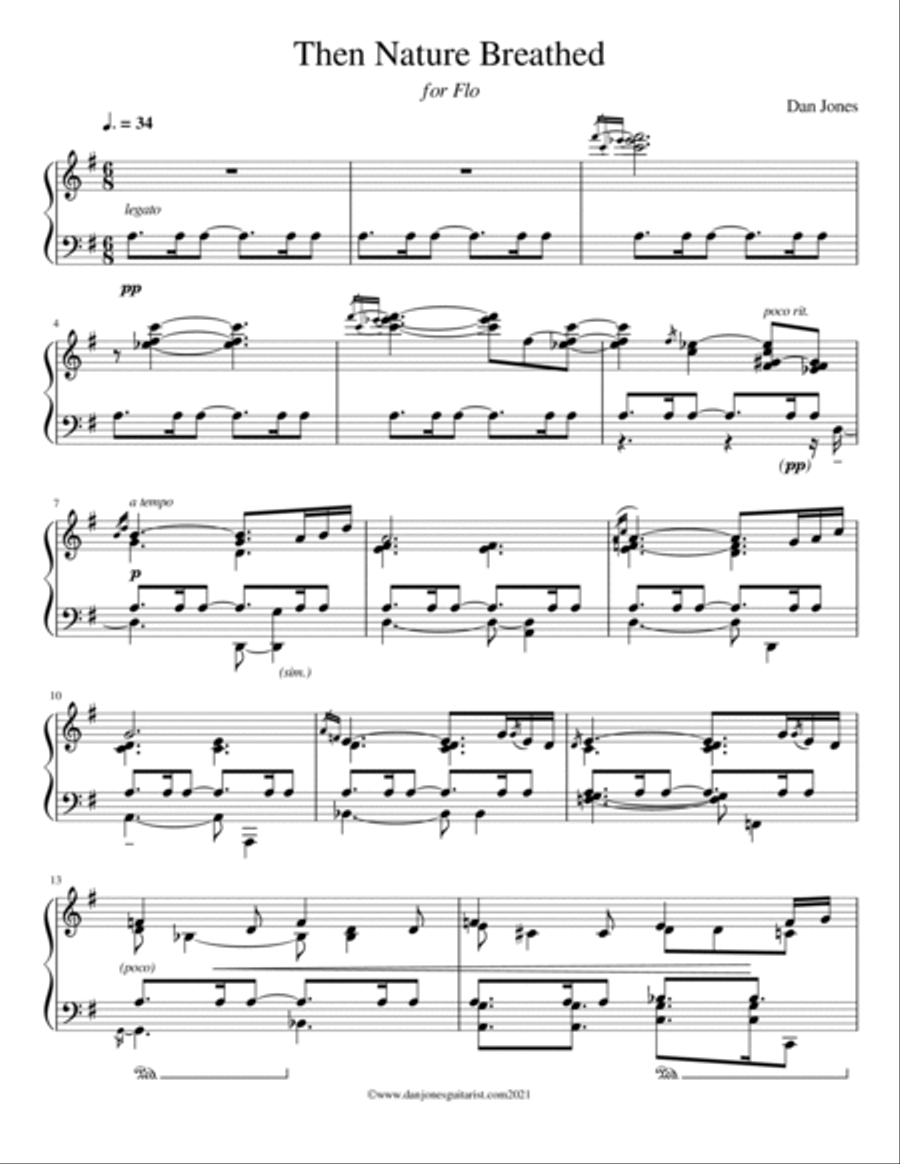 Then Nature Breathed Piano Solo scores gallery preview page 2