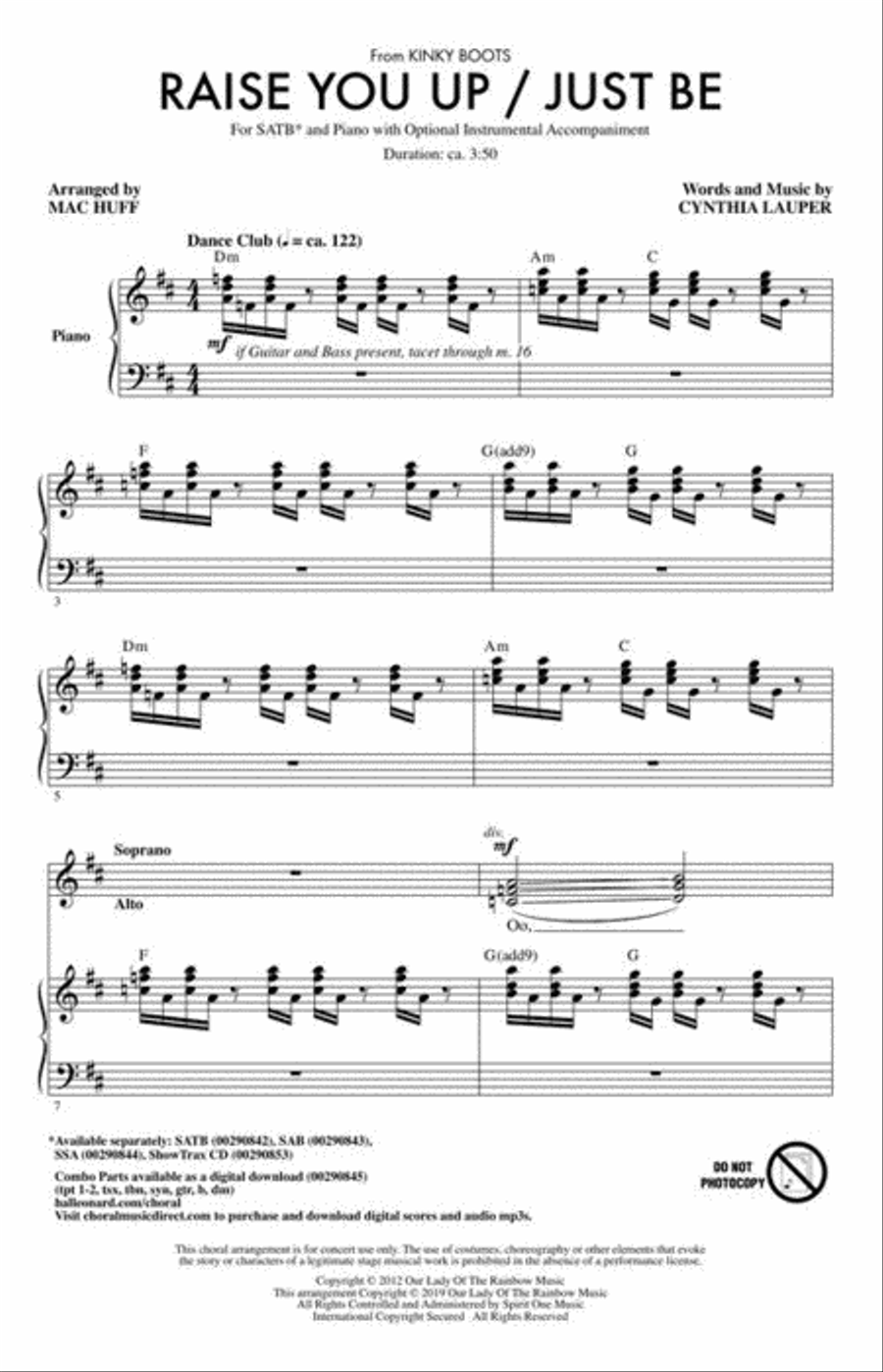 Raise You Up/Just Be 4-Part scores gallery preview page 3