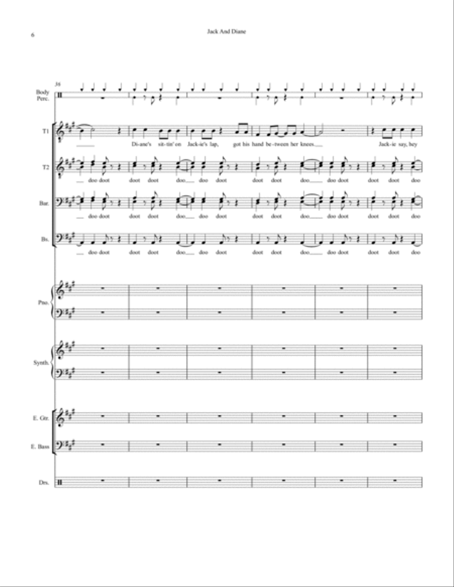 Jack And Diane Small Ensemble scores gallery preview page 6