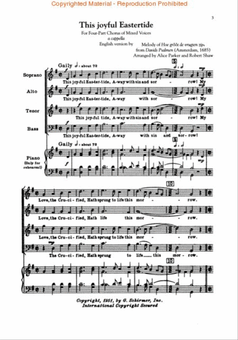 Shaw Parker Easter Carol Collection, The Nine Carols Of Easter Season A Cappella A Cappella scores gallery preview page 2