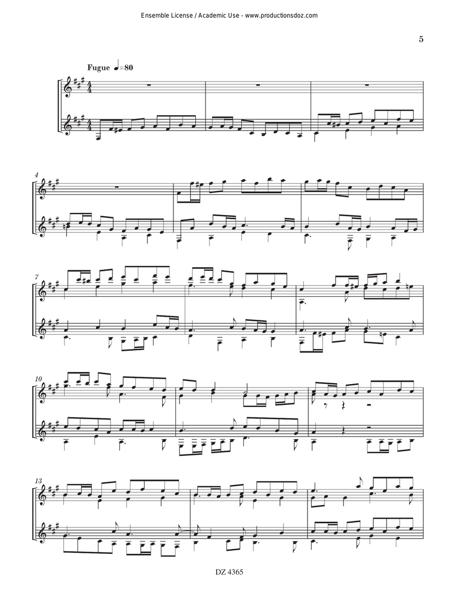Prélude et fugue Classical Guitar scores gallery preview page 5