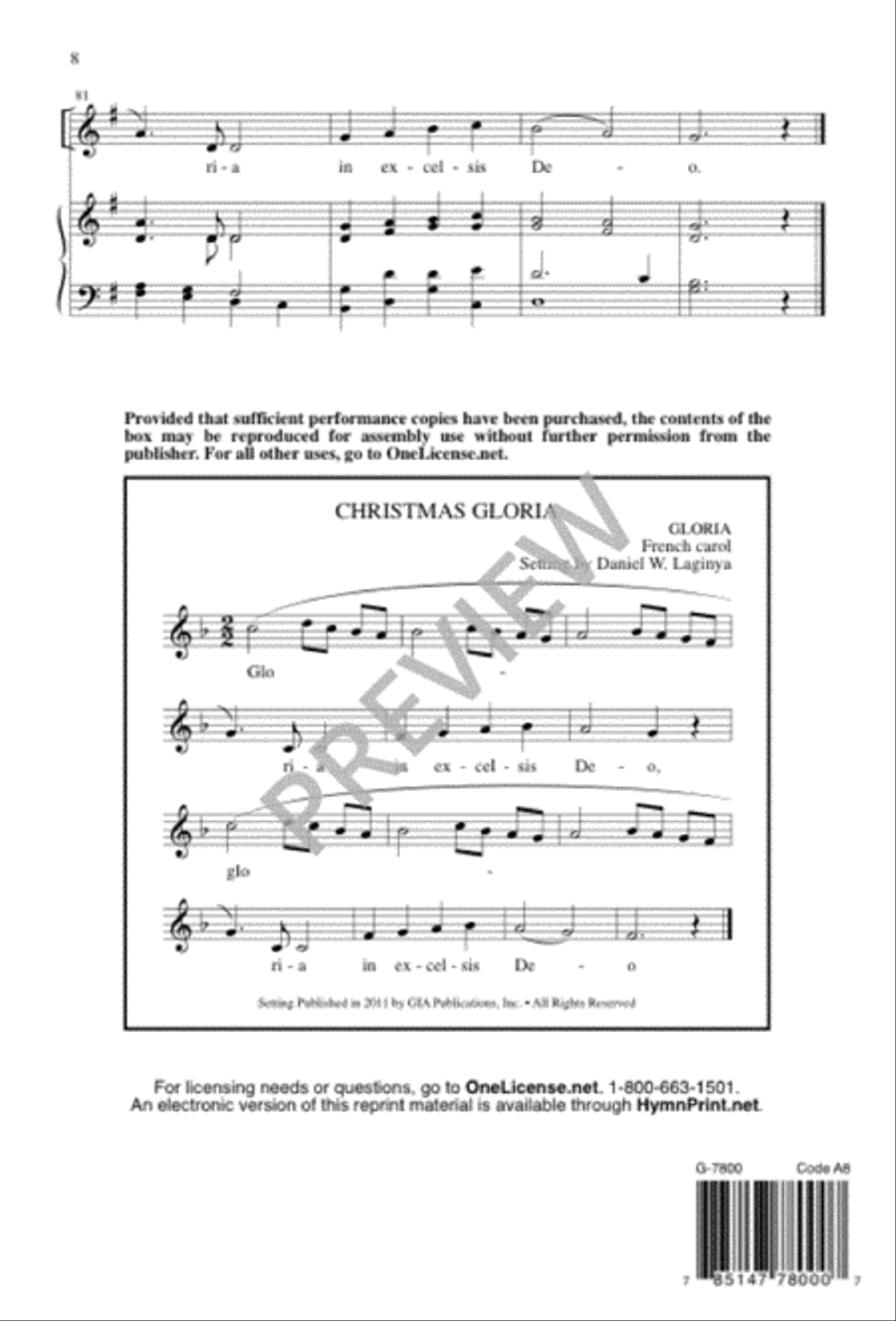 Christmas Gloria Christmas Gloria 4-Part scores gallery preview page 8
