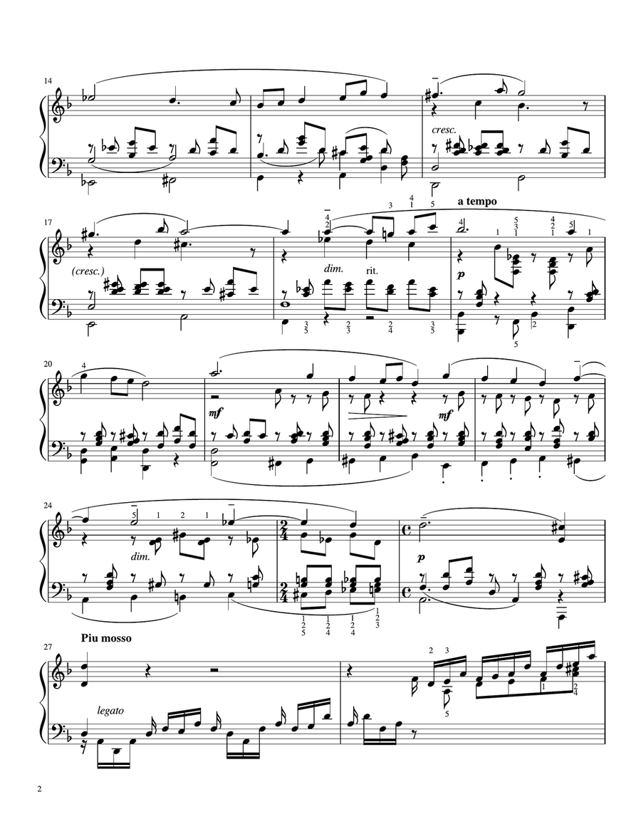 Themes From Rach3 - Rachmaninoff Piano Concerto No 3 - 1st movement - Piano Solo Arrangement Piano Solo scores gallery preview page 2