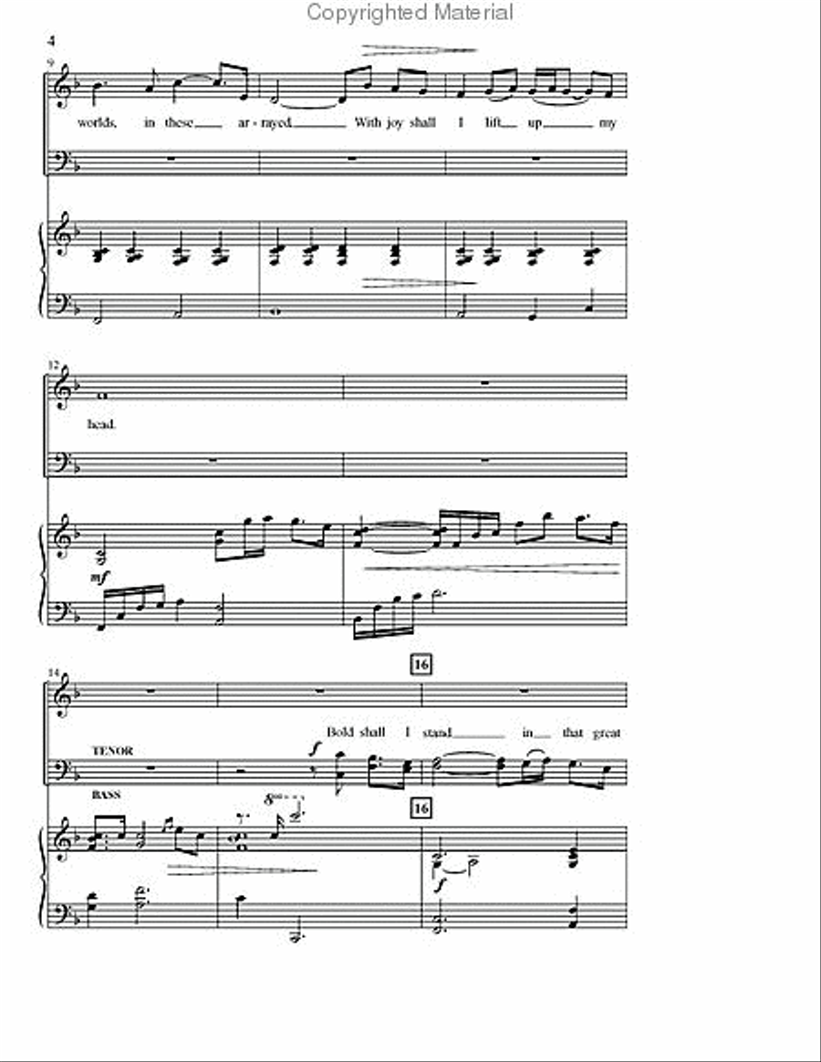 Jesus, Thy Blood and Righteousness 4-Part scores gallery preview page 3