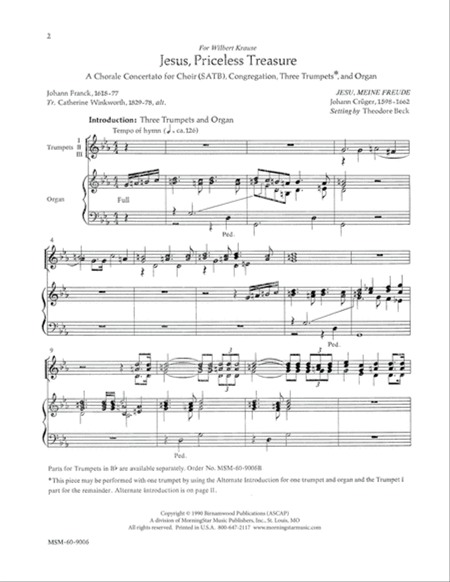 Jesus, Priceless Treasure (Full Score) Choir scores gallery preview page 3