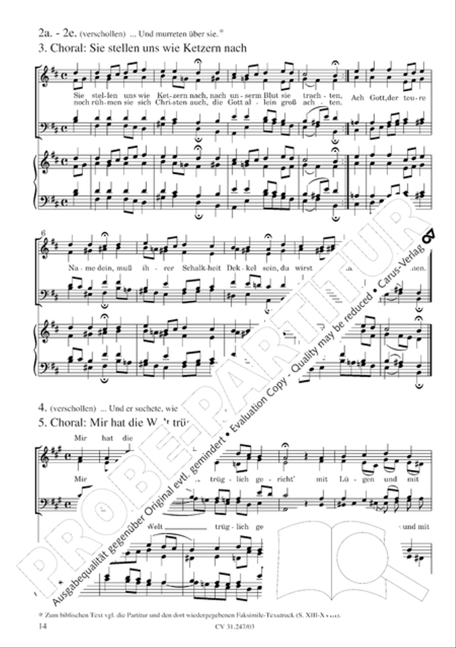 St. Mark Passion (Markus-Passion) 4-Part scores gallery preview page 15