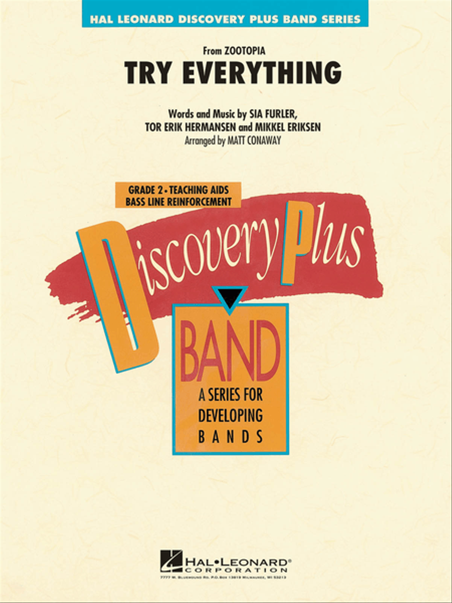 Try Everything (from Zootopia) Concert Band scores gallery preview page 1